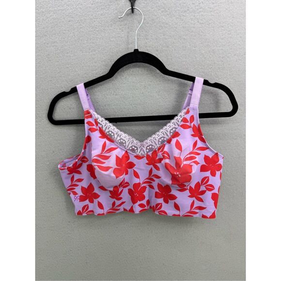 Ruby Ribbon Red Floral Bra - Picture 1 of 8